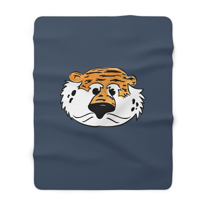 The Aubie Head | Sherpa Fleece Blanket