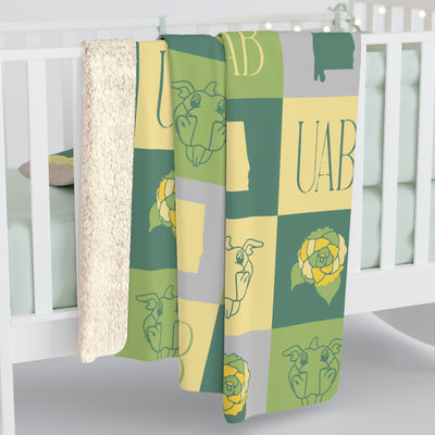 The Green & Yellow All The Things | Sherpa Fleece Blanket