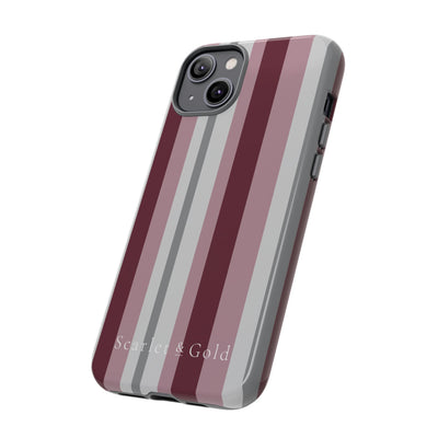 The Maroon & White Stripes | Phone Case