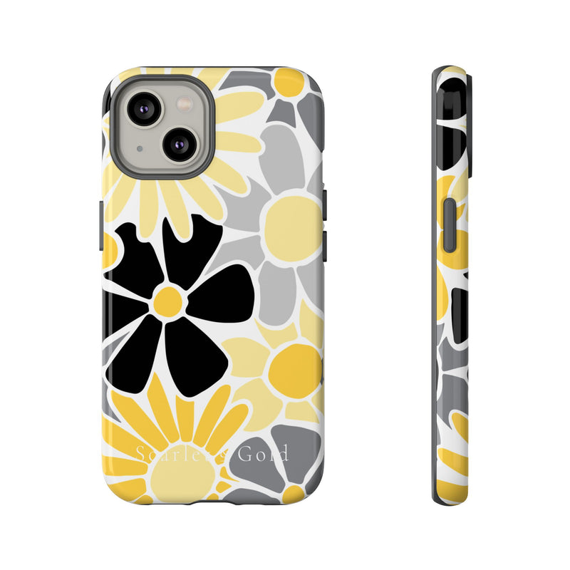 The Yellow & Black Floral | Phone Case