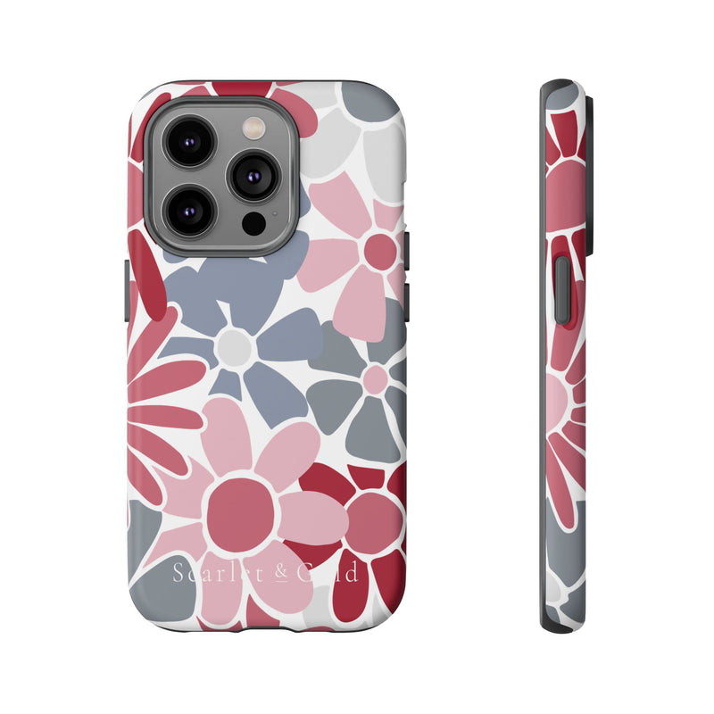 The Crimson & White Floral | Phone Case