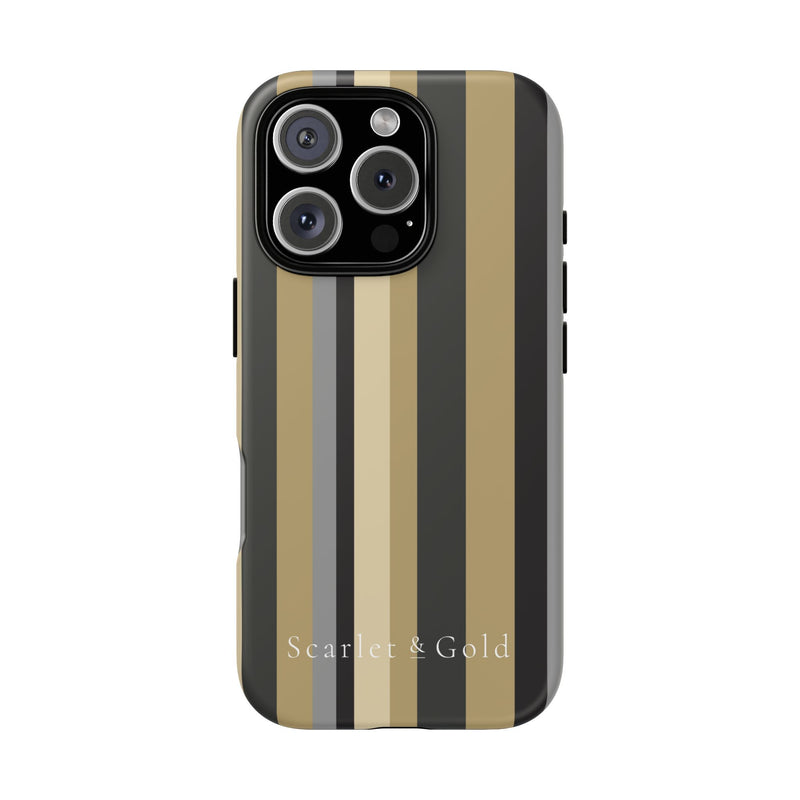 The Black & Gold Stripes | Phone Case