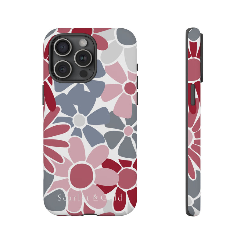 The Crimson & White Floral | Phone Case