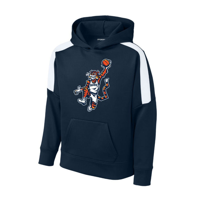 The Original Aubie Basketball | Youth Navy/ White Pullover Hoodie