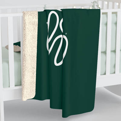 The Go Green Go White Script | Sherpa Fleece Blanket