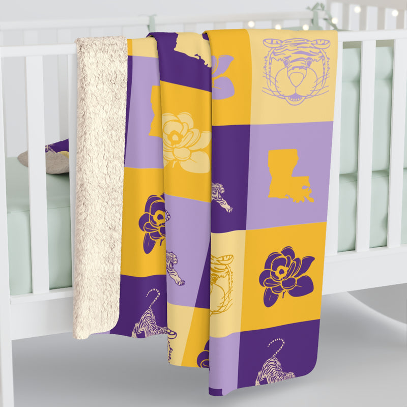 The LSU All the Things | Sherpa Fleece Blanket