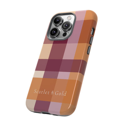 The Maroon & Orange Plaid | Phone Case