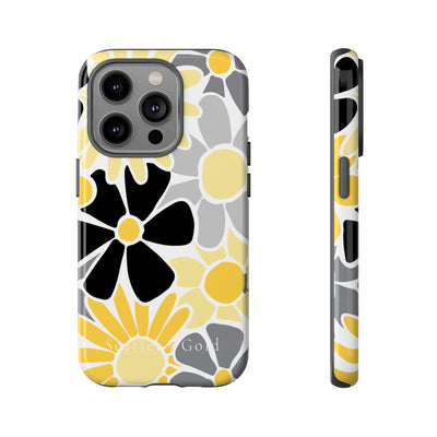 The Yellow & Black Floral | Phone Case