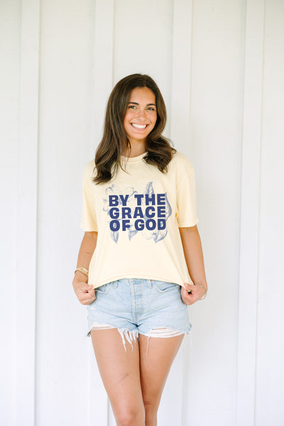 The Give Grace Surprise Comfort Color Cropped Tee