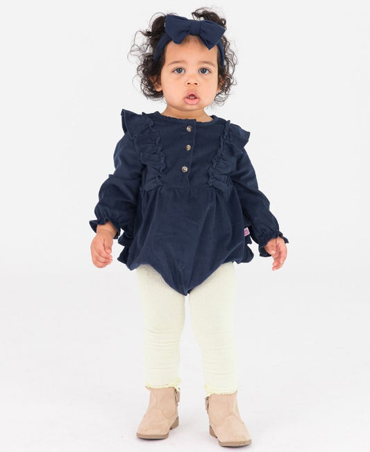 The Footless Ruffle Tights - Ivory
