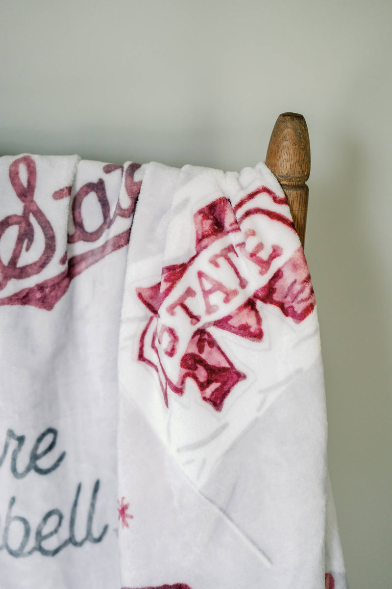 The Mississippi State Flannel Fleece Blanket