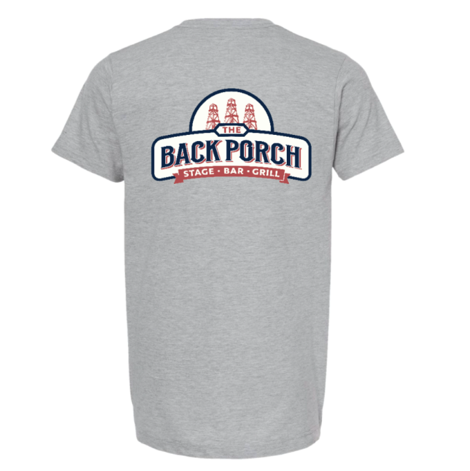 The Back Porch Logo | Oversized Heather Grey Tee