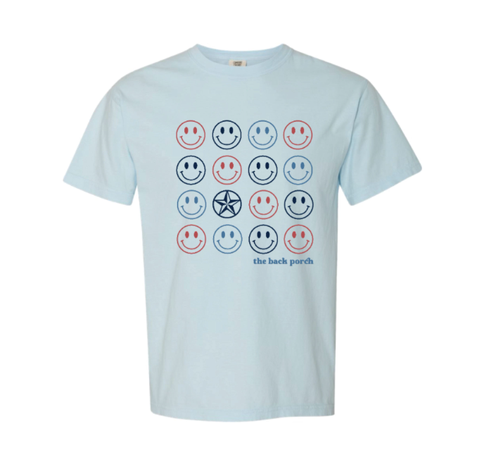 The Back Porch Smilies | Youth Chambray Tee