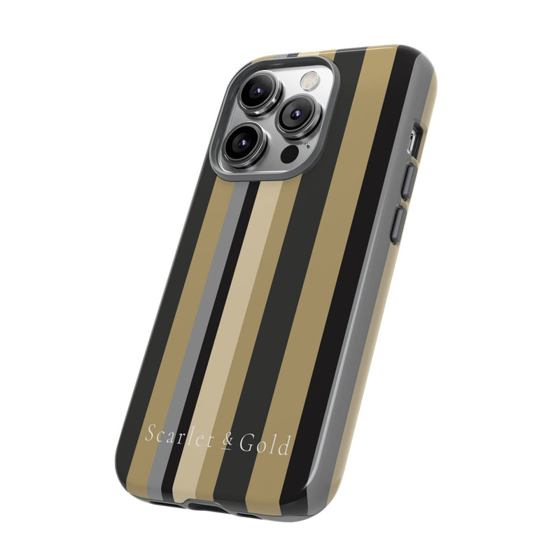 The Black & Gold Stripes | Phone Case