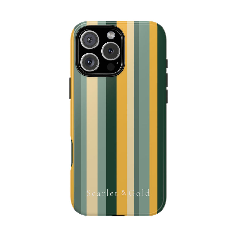 The Green & Gold Stripes | Phone Case