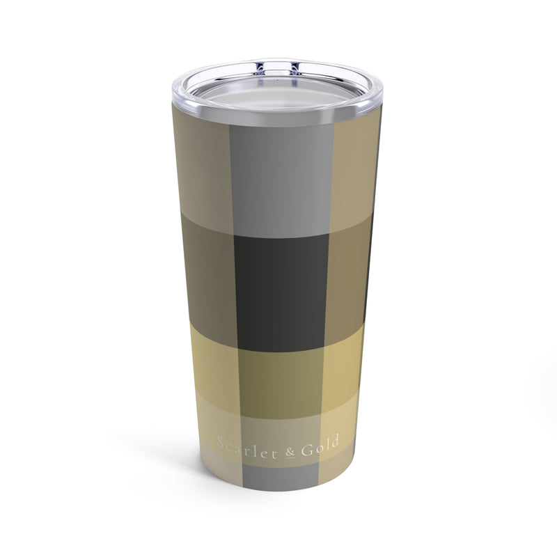 The Black and Gold Plaid | Tumbler 20oz