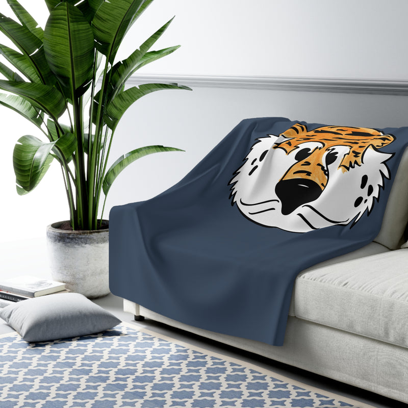 The Aubie Head | Sherpa Fleece Blanket