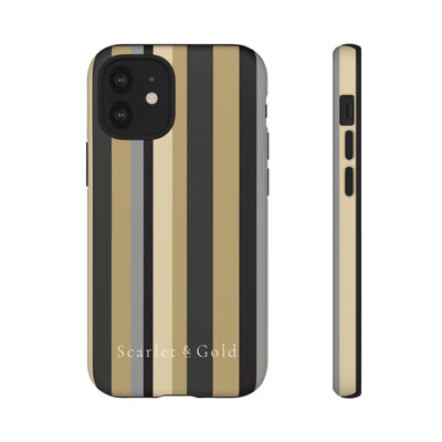 The Black & Gold Stripes | Phone Case