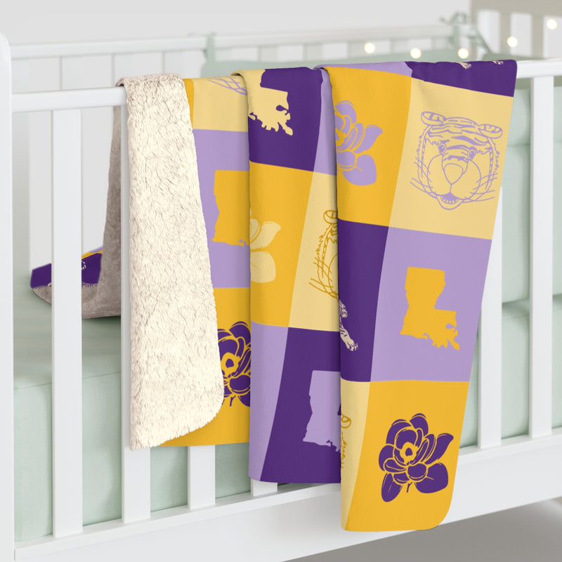 The LSU All the Things | Sherpa Fleece Blanket