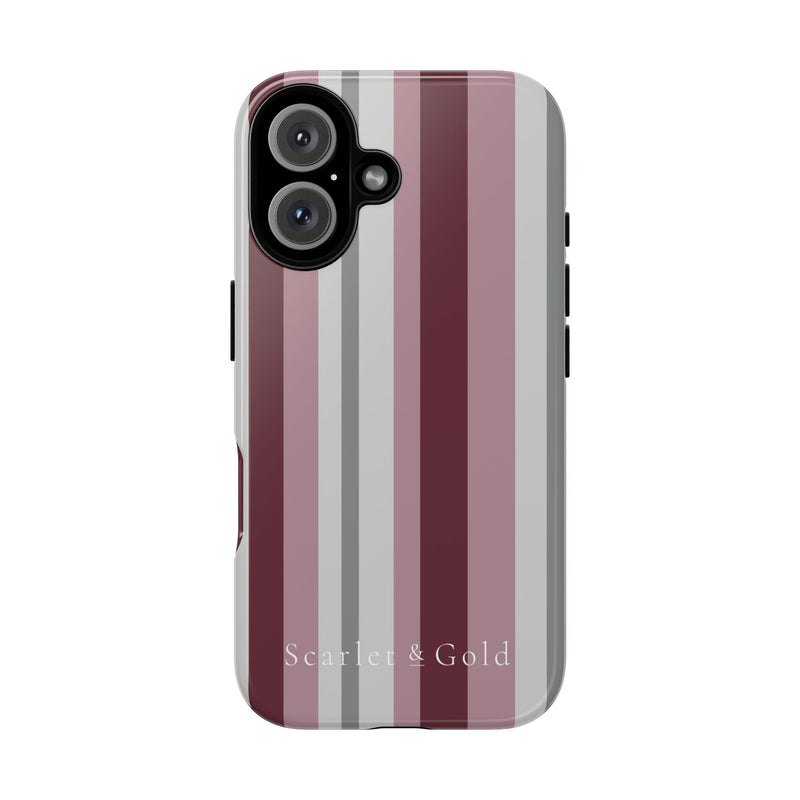 The Maroon & White Stripes | Phone Case