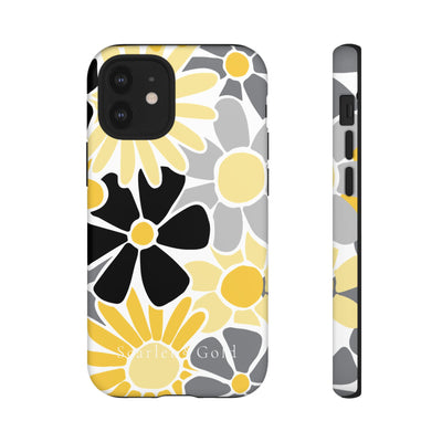 The Yellow & Black Floral | Phone Case