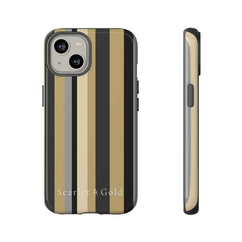 The Black & Gold Stripes | Phone Case