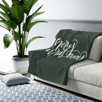 The Merry Christmas Script | Sherpa Fleece Blanket