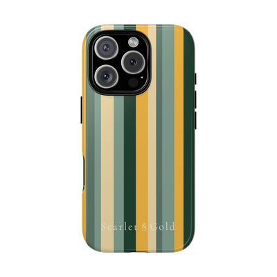 The Green & Gold Stripes | Phone Case