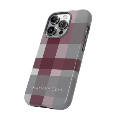 The Maroon & White Plaid | Phone Case