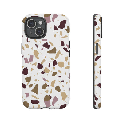 The Maroon & Gold Terrazzo | Phone Case