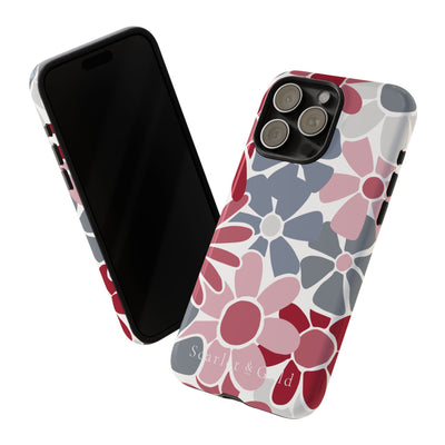 The Crimson & White Floral | Phone Case