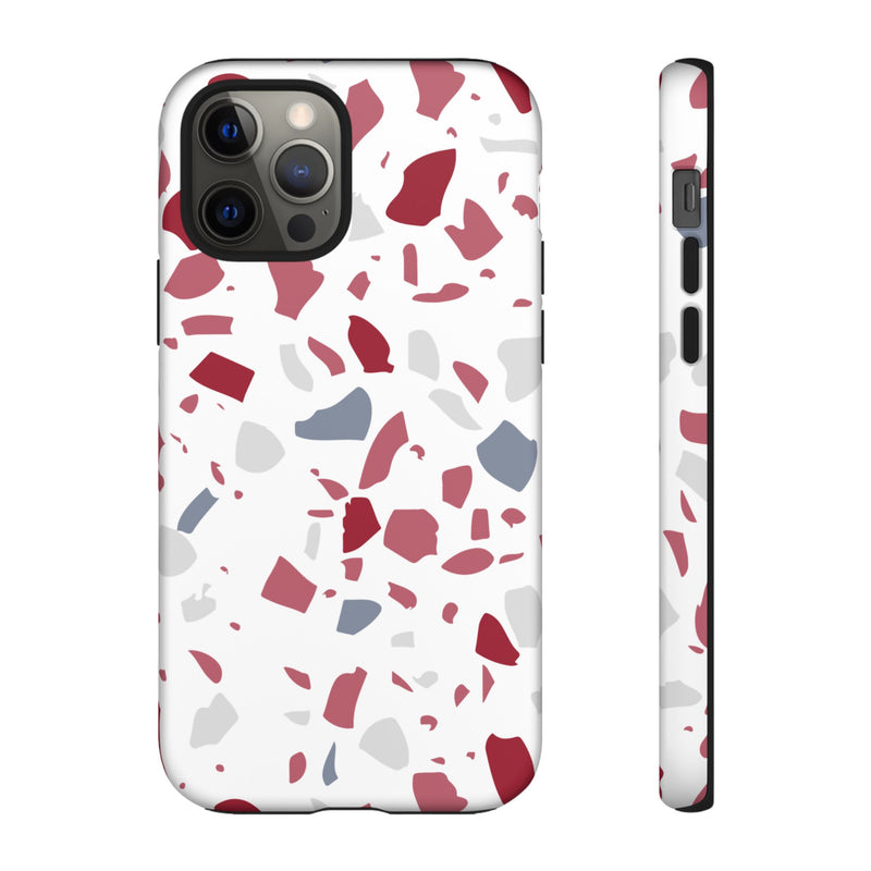 The Crimson & White Terrazzo | Phone Case