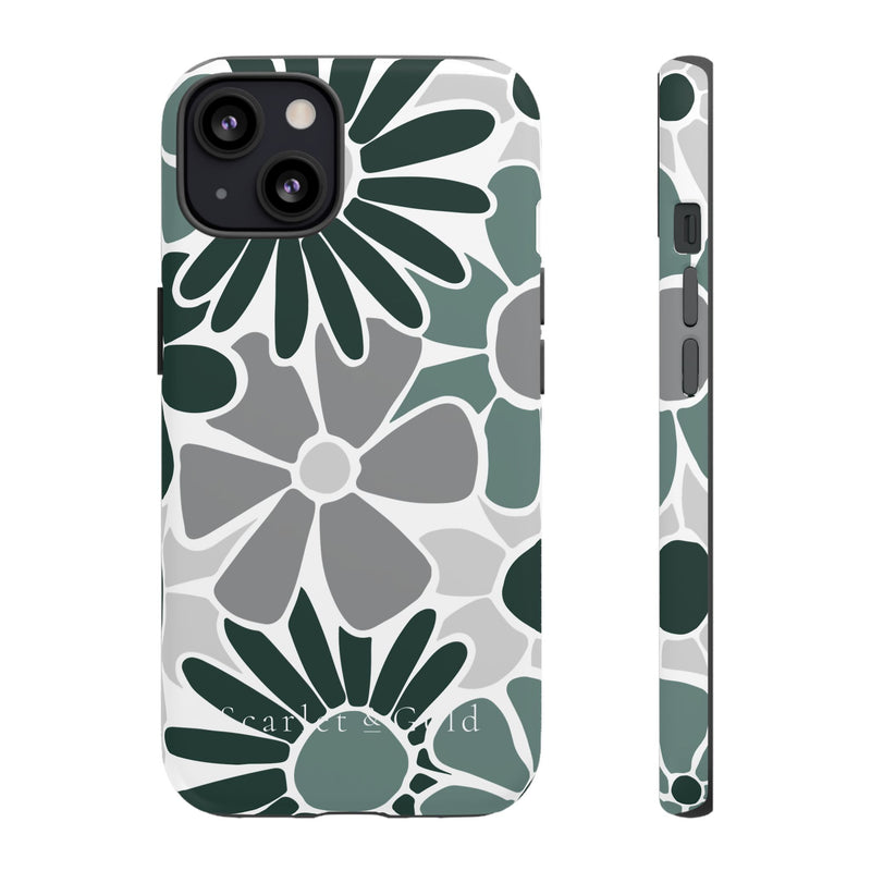 The Green & Grey Floral | Phone Case