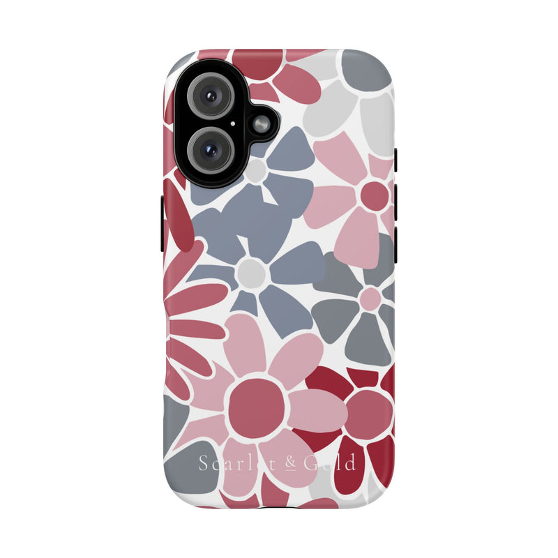 The Crimson & White Floral | Phone Case