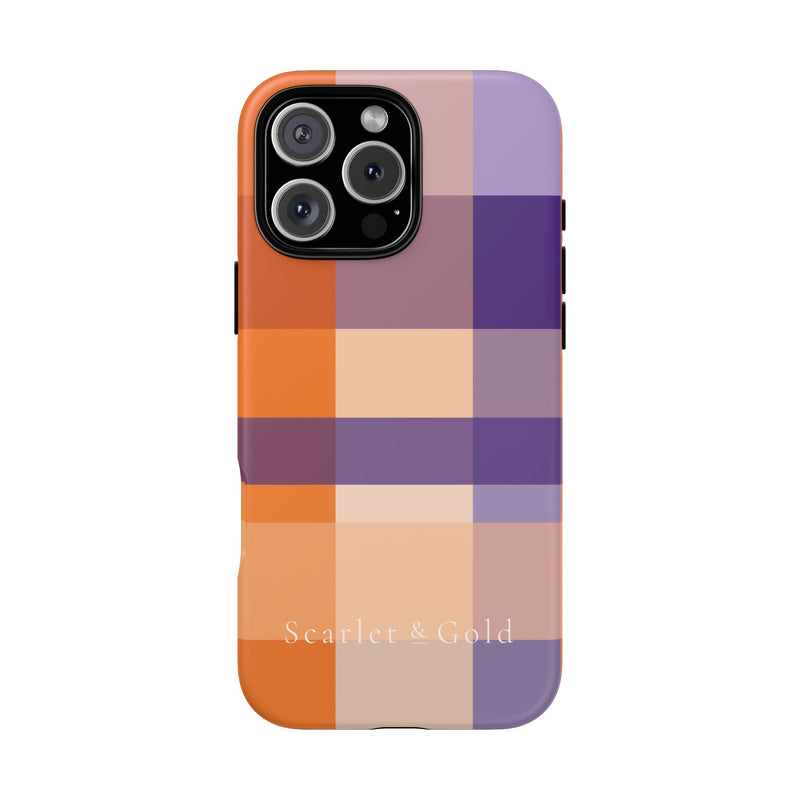 The Orange & Purple Plaid | Phone Case