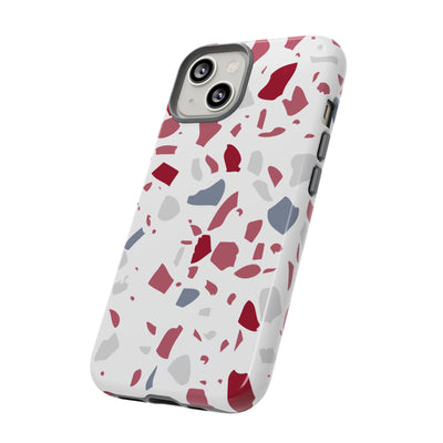 The Crimson & White Terrazzo | Phone Case