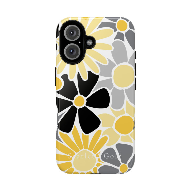 The Yellow & Black Floral | Phone Case