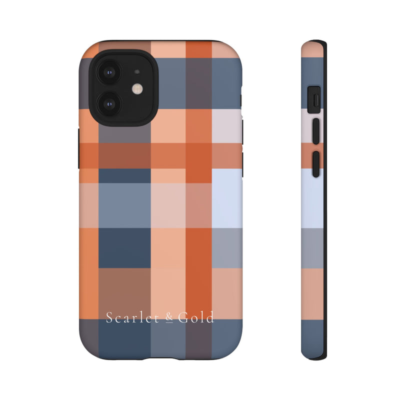 The Orange & Blue Plaid | Phone Case