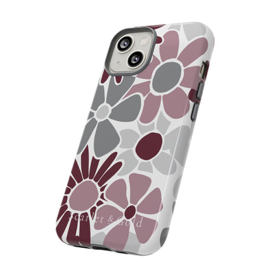 The Maroon & White Floral | Phone Case