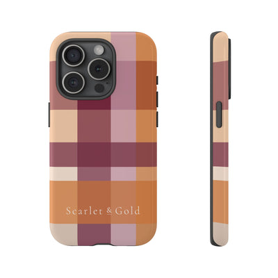 The Maroon & Orange Plaid | Phone Case