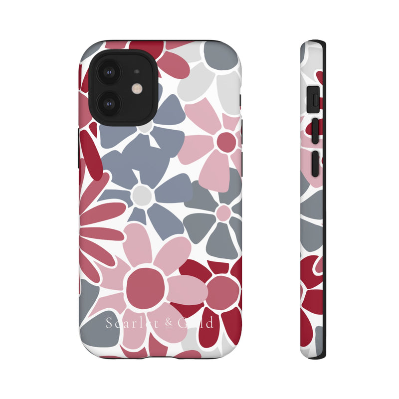 The Crimson & White Floral | Phone Case