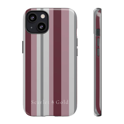 The Maroon & White Stripes | Phone Case