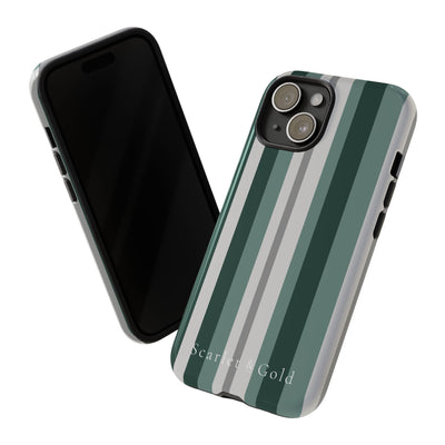 The Green & Grey Stripes | Phone Case