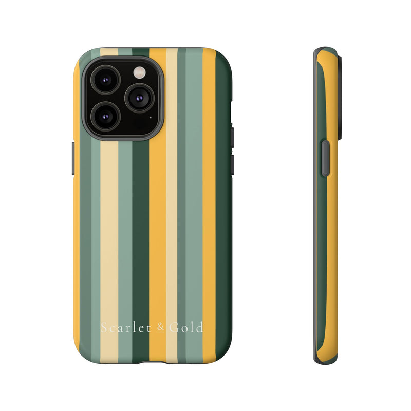 The Green & Gold Stripes | Phone Case