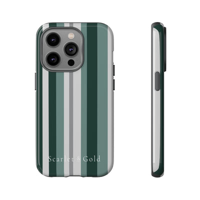 The Green & Grey Stripes | Phone Case