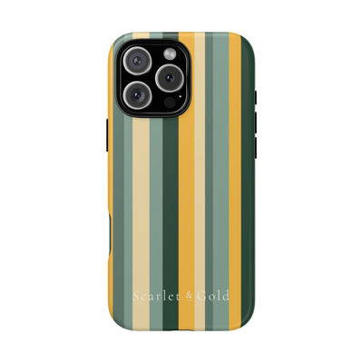 The Green & Gold Stripes | Phone Case