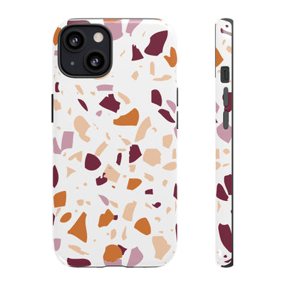 The Maroon & Orange Terrazzo | Phone Case