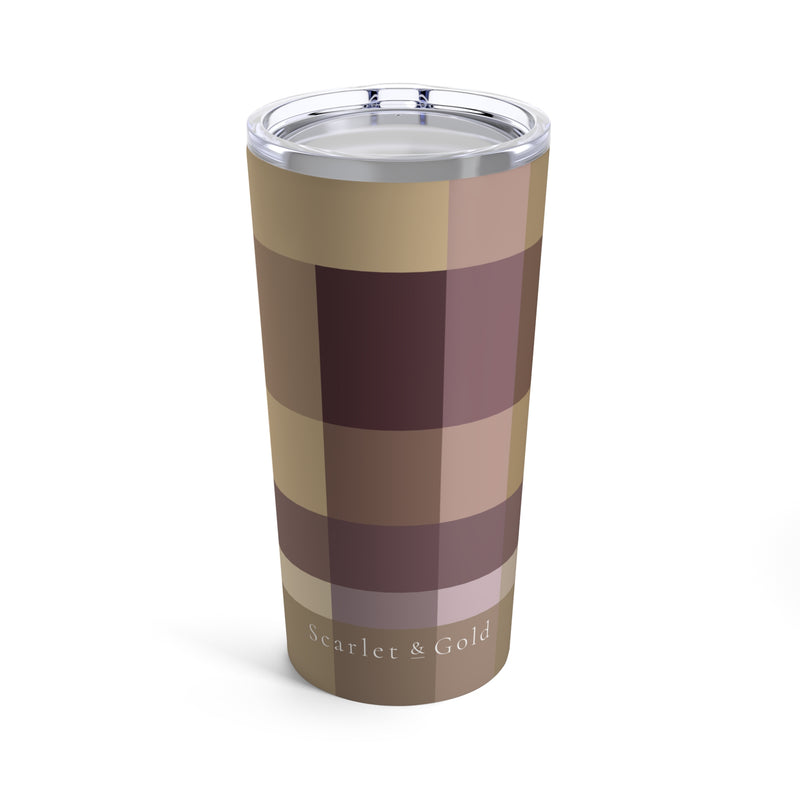 The Maroon & Gold Plaid | Tumbler 20oz