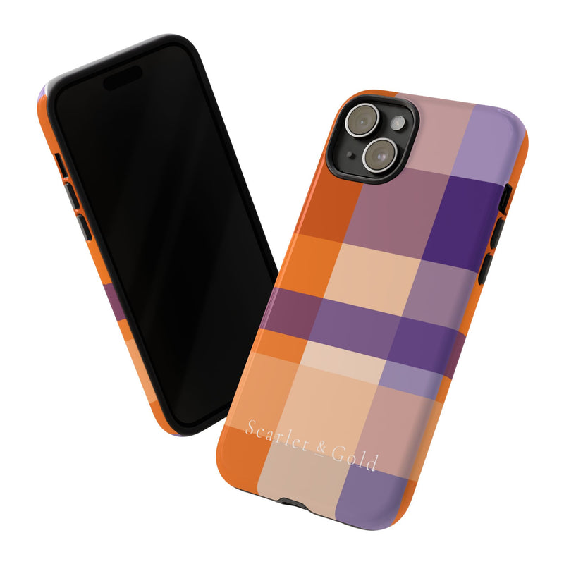 The Orange & Purple Plaid | Phone Case