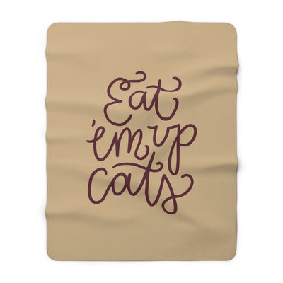 The Eat 'Em Up Cats Script | Sherpa Fleece Blanket